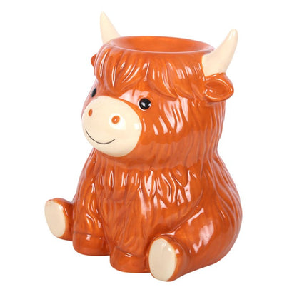 Highland Cow Oil Burner & Wax Warmer | Ceramic | Animal Decor | Tealight | New