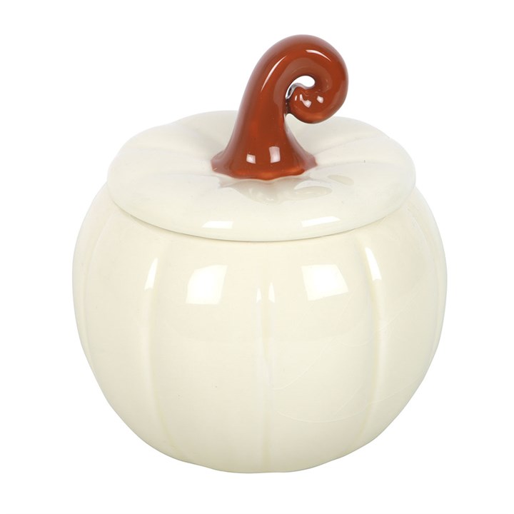 White Curly Pumpkin Oil Burner | Ceramic | Autumn & Halloween Decor | New
