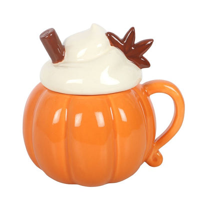Pumpkin Cream Lidded Oil Burner & Wax Warmer | Ceramic | Autumn Decor | New