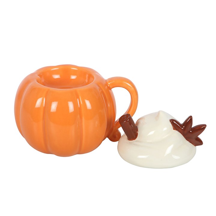Pumpkin Cream Lidded Oil Burner & Wax Warmer | Ceramic | Autumn Decor | New
