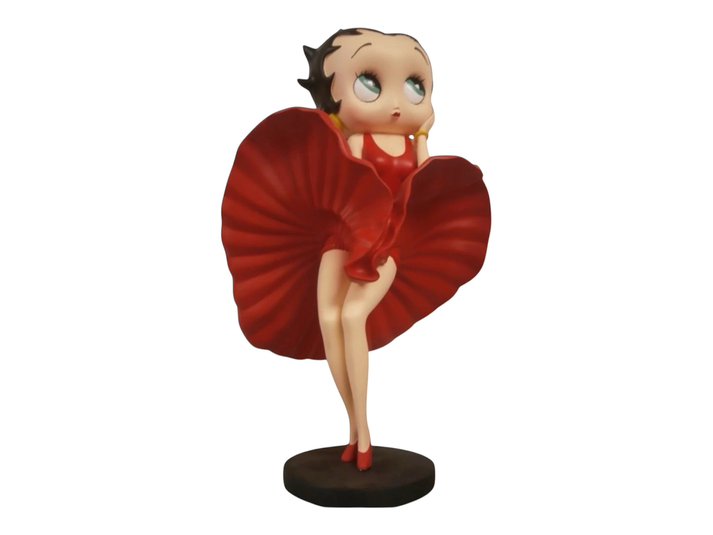 Betty Boop Classic Pose Red Dress Figurine 40cm | Rare Collectible Statue Hand-Painted 338086