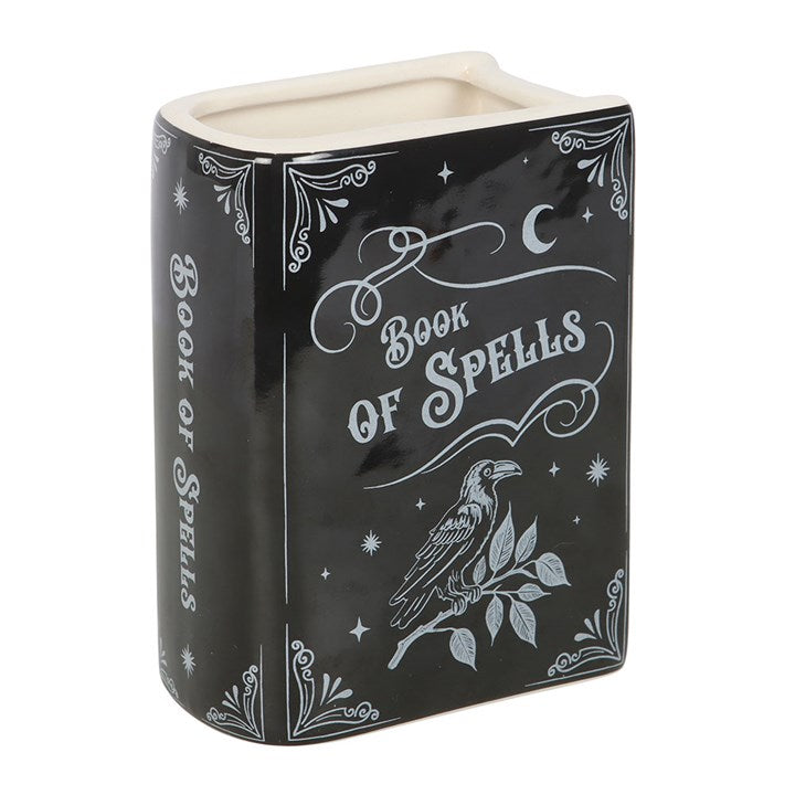 Book of Spells Flower Vase | Ceramic | Witchy Halloween Decor | New