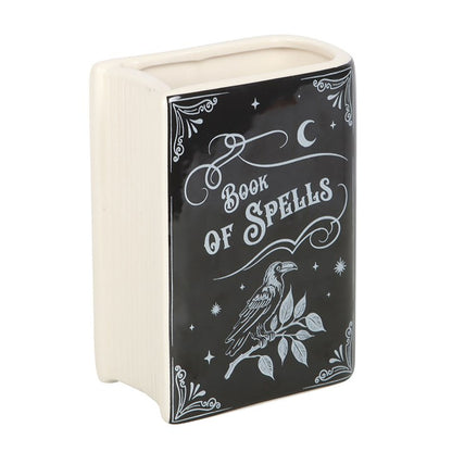 Book of Spells Flower Vase | Ceramic | Witchy Halloween Decor | New