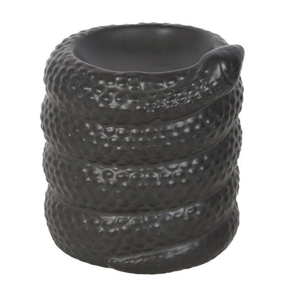 Black Snake Oil Burner & Wax Warmer | Ceramic | Gothic Decor | Tealight | New