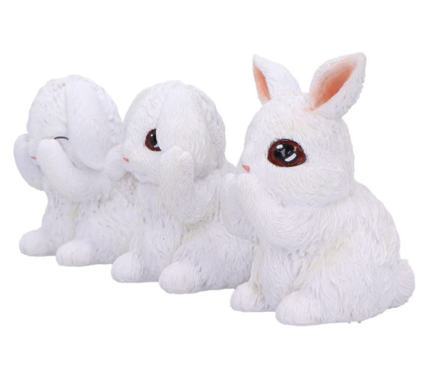 Nemesis Now Three Wise Bunnies Figurine Set 9cm Gift Decor Easter