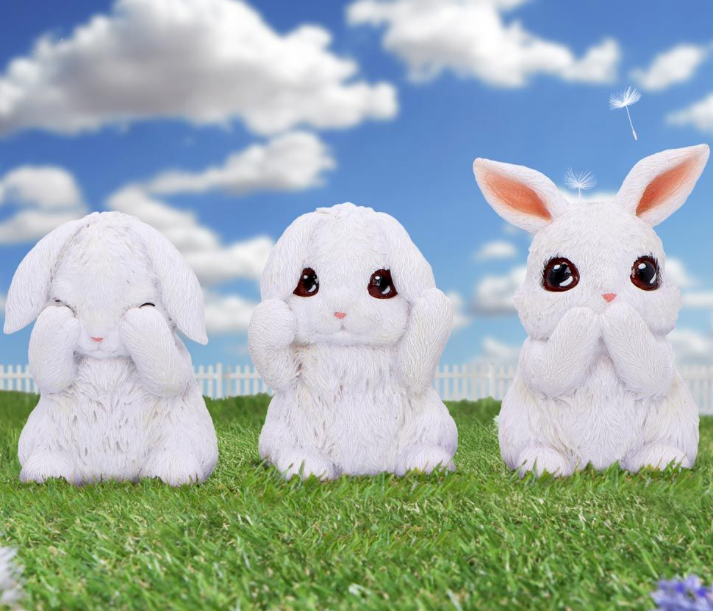 Nemesis Now Three Wise Bunnies Figurine Set 9cm Gift Decor Easter