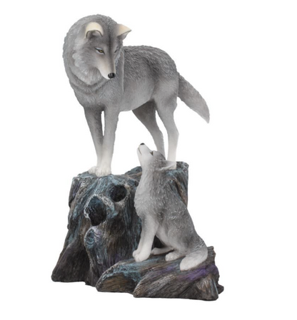 Nemesis Now Guidance Wolf & Pup Polyresin Figurine 25cm | Lisa Parker Fantasy Art B4334M8