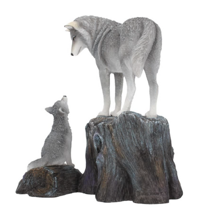 Nemesis Now Guidance Wolf & Pup Polyresin Figurine 25cm | Lisa Parker Fantasy Art B4334M8