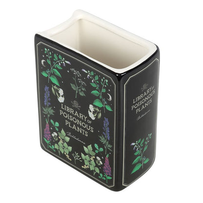 Poisonous Plants Book Shaped Flower Vase | Ceramic | Botanical Gothic | New