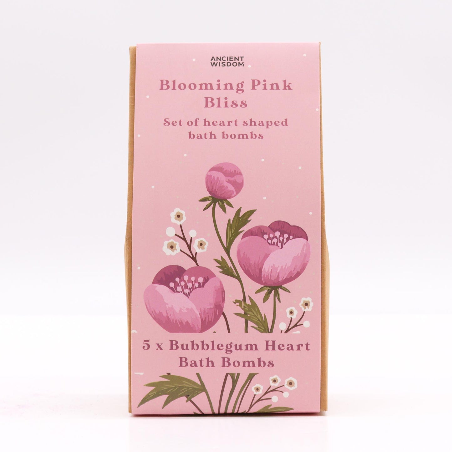 Blooming Pink Bliss Bath Heart Gift Set | 5 Heart Bath Bombs | Bubblegum | Vegan | Handmade England | New