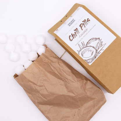 Chill Pills Bath Bomb Gift Pack | Summer of Love | Coconut | 350g | 30 Mini Bath Bombs | Handmade England | New