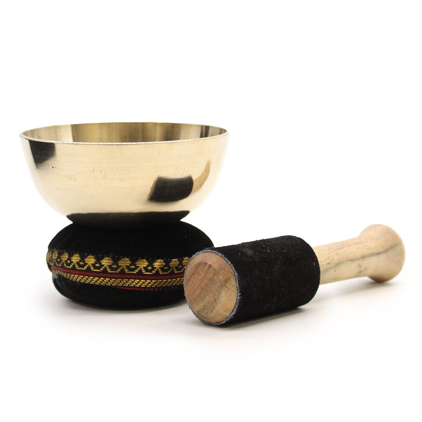 Brass Singing Bowl Gift Set | F4 Note | 9cm | Brass | Gift Box | New