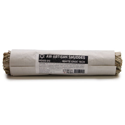 White Sage Smudge Stick 15cm | Yoga Lover Gift | Hand-Tied Cleansing Bundle