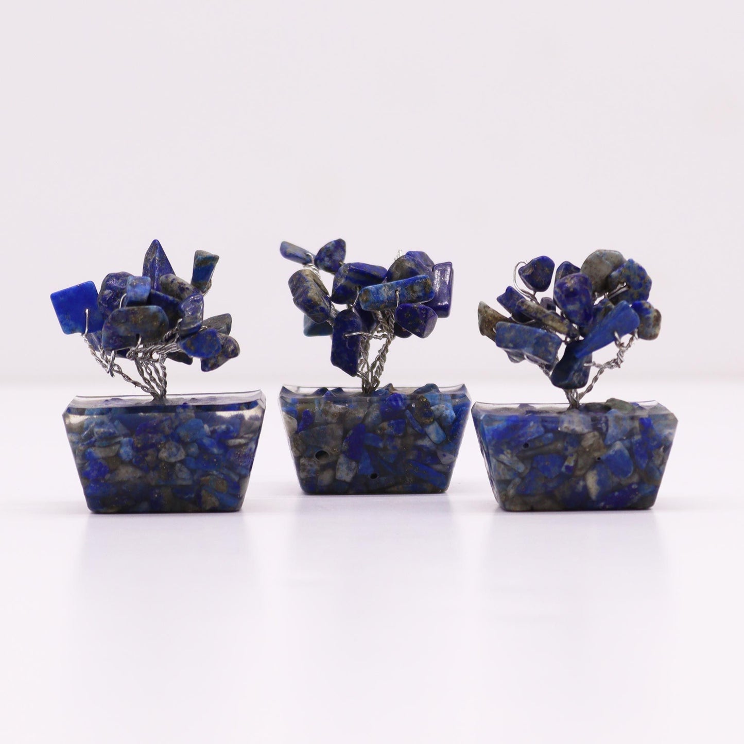 Mini Sodalite Gemstone Tree on Orgonite Base | 15 Stones | 3.5x2.5x4cm | New