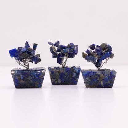 Mini Sodalite Gemstone Tree on Orgonite Base | 15 Stones | 3.5x2.5x4cm | New