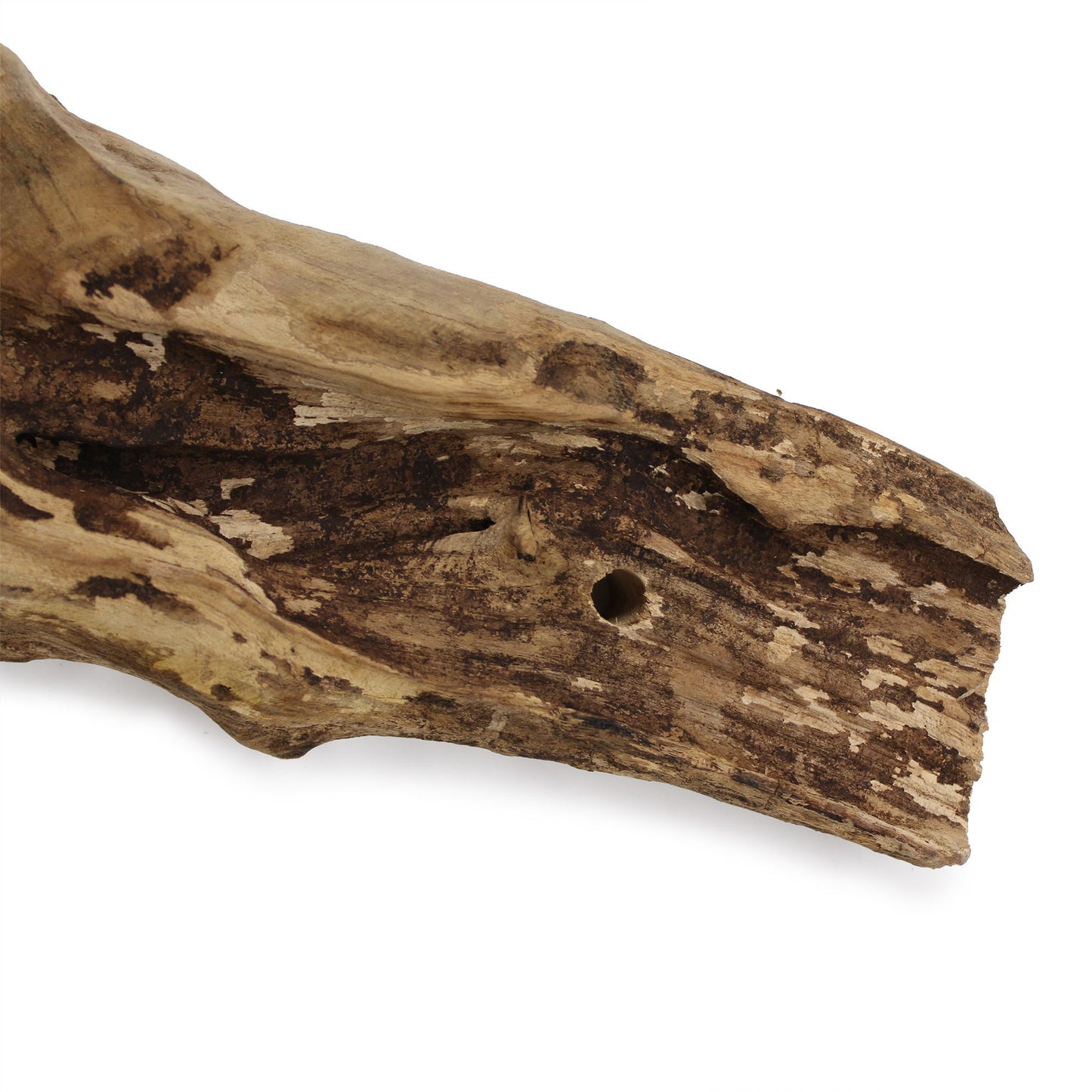 Molten Glass Hanging Bowl on Driftwood | Handmade Balinese Art | 15x24x24cm | New