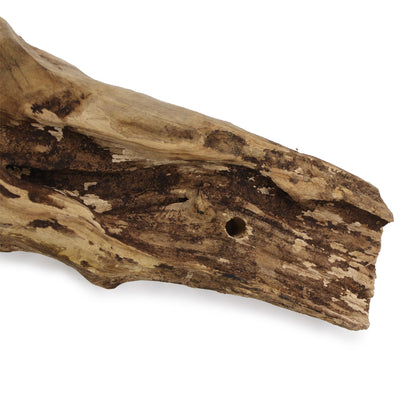 Molten Glass Hanging Bowl on Driftwood | Handmade Balinese Art | 15x24x24cm | New