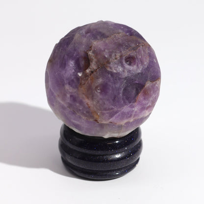 Amethyst Jupiter Planet Sphere 40mm | Solar Goldstone Stand | Spiritual Crystal Wisdom Gift