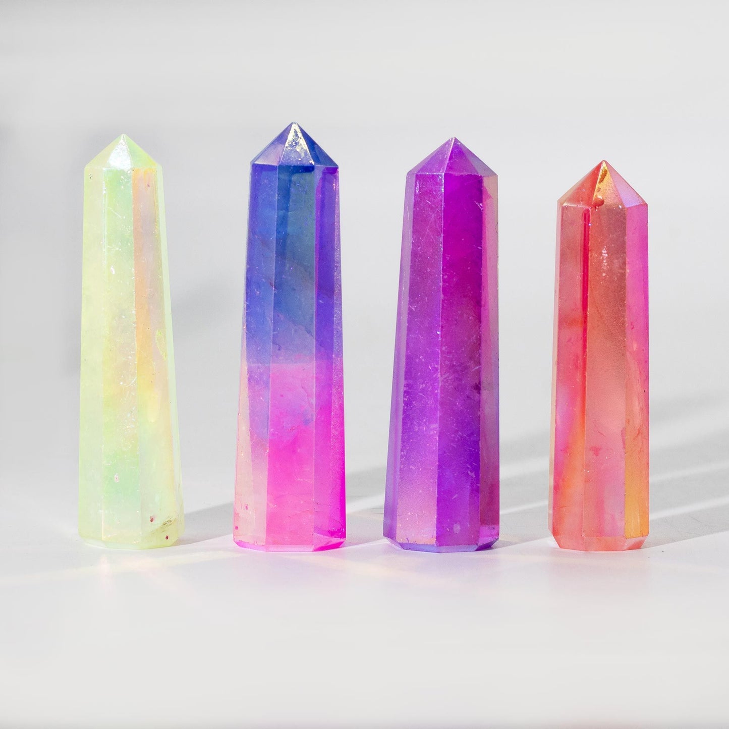 Aurora Crystal Quartz Obelisk Point Pink & Blue | Crystal Tower | approx 9cm | Natural Stone | New