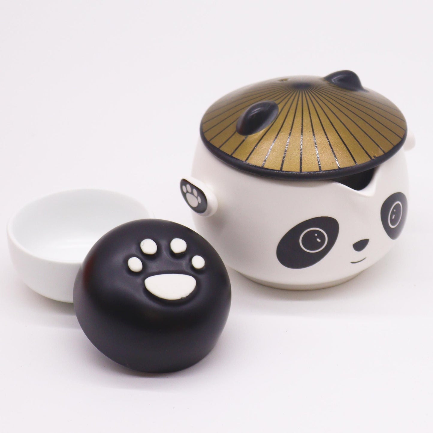 Kung Fu Panda Ceramic Teapot Set 3 Piece Travel Pack | 1 Pot and 2 Cups | Fun Tea Lover Gift