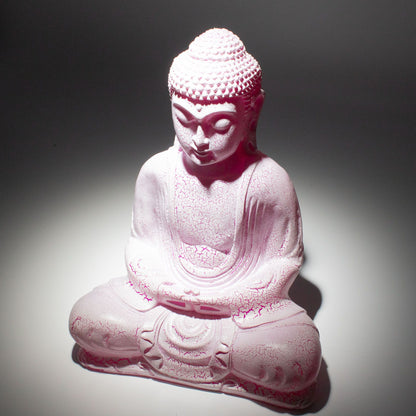 Meditation Buddha Lamp | Cherry Crackle Finish | Oval Stand | Handmade in Indonesia | New