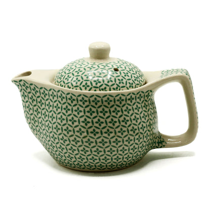 Green Mosaic Ceramic Small Herbal Teapot 350ml | Artisan Style | Sophisticated Tea Lover Gift