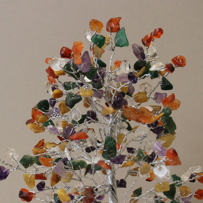 Multi-Stone Gemstone Tree with Orgonite Base | 320 Stones | 9x9x19cm | New