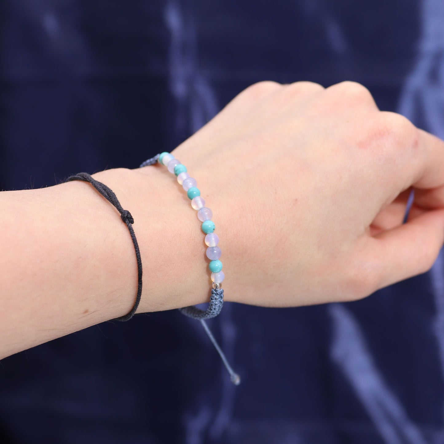 Pisces Birthday Zodiac Candle and Crystal Bracelet Gift Set | Soy Wax | Moonstone Aquamarine Turquoise