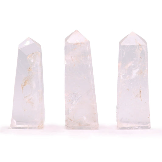 Clear Quartz Gemstone Obelisk Point | Crystal Tower | approx 5cm | Natural Stone | New