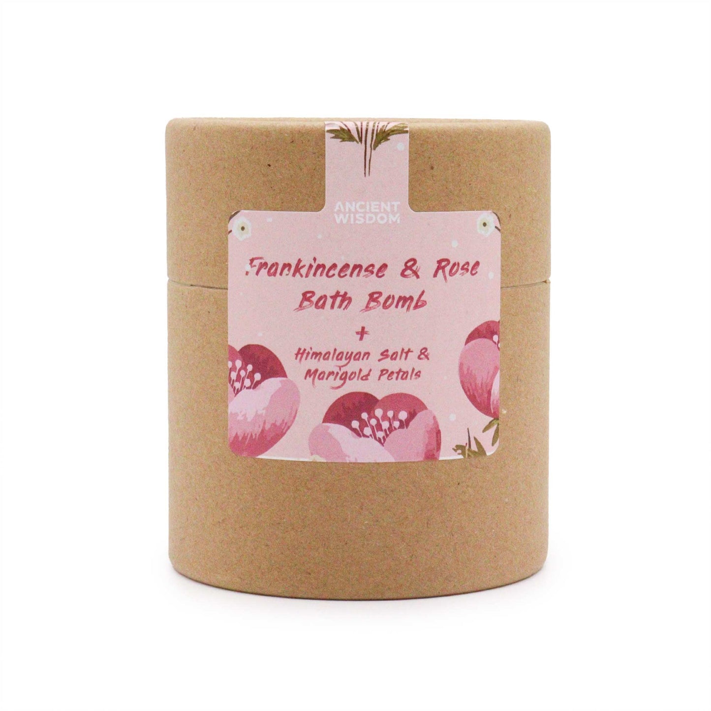 Blooming Pink Bliss Aromatherapy Bath Bomb Set | Frankincense and Rose | Eco Tube | Handmade UK | New