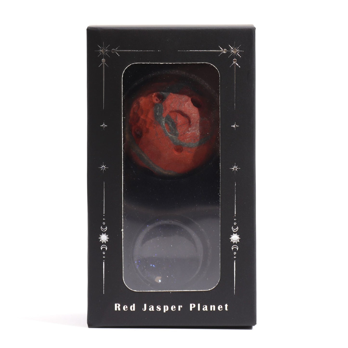 Mars Gemstone Planet Red Jasper Sphere 40mm | Solar Goldstone Stand | Strength Passion Victory