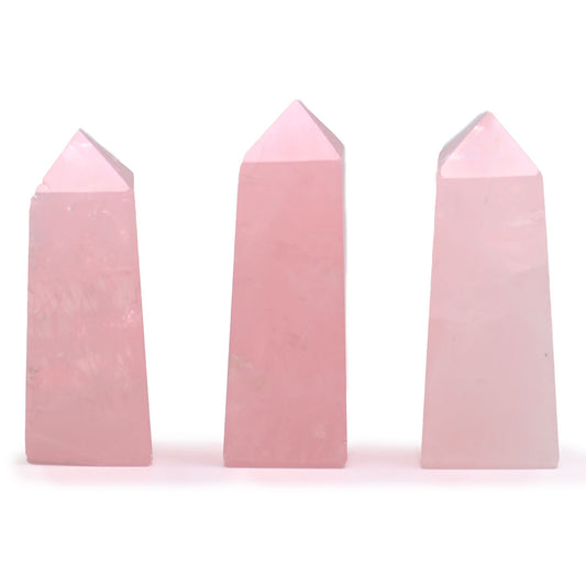 Rose Quartz Gemstone Obelisk Point | Crystal Tower | approx 5cm | Natural Stone | New