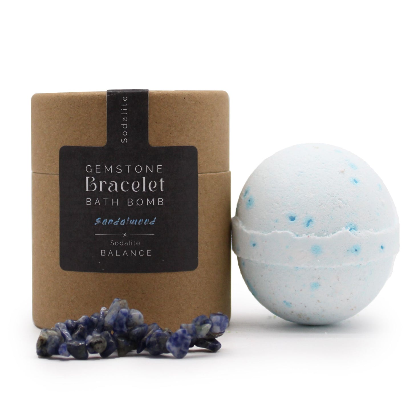 Sodalite Gem Bracelet Bath Bomb | Sandalwood | Handcrafted | Vegan | New