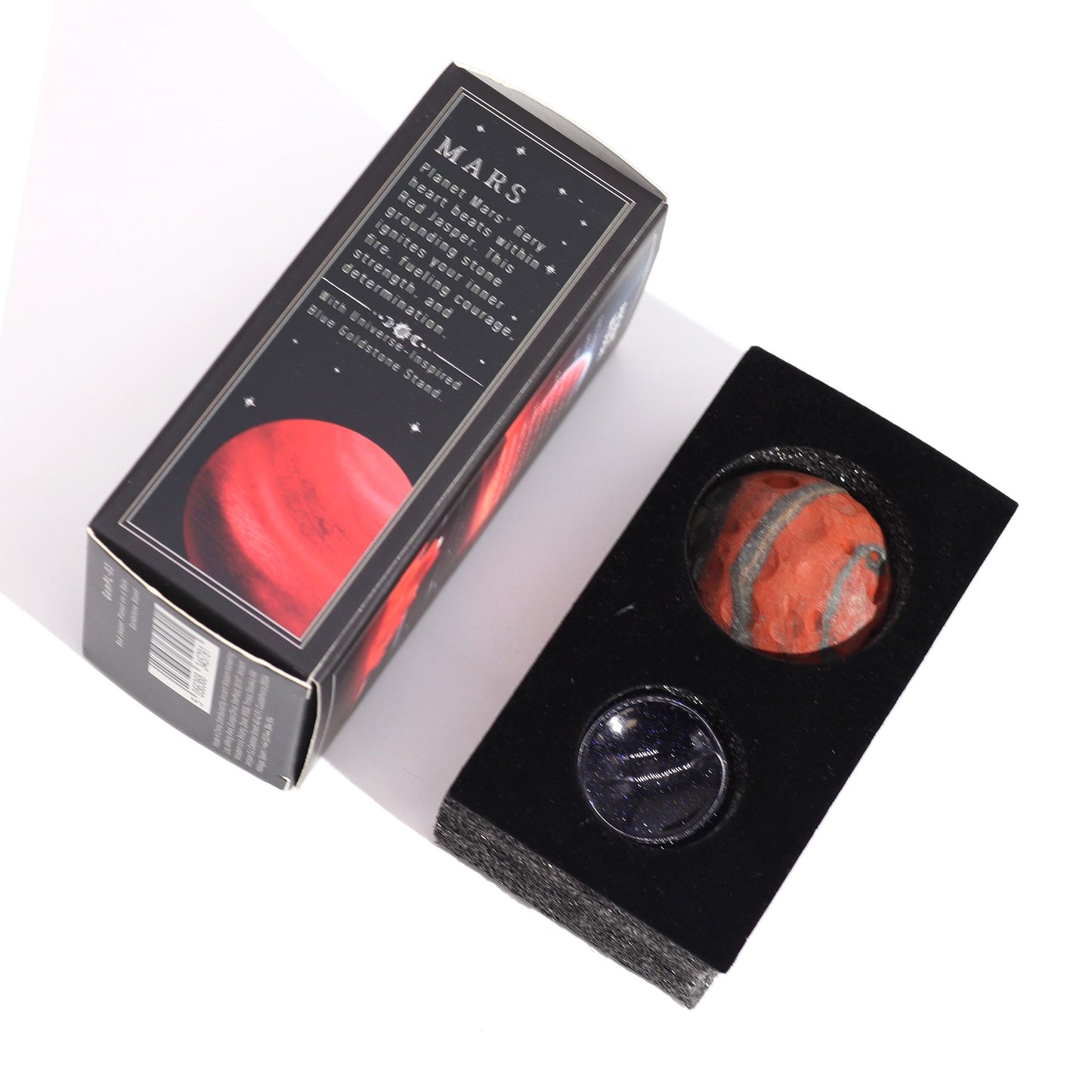 Mars Gemstone Planet Red Jasper Sphere 40mm | Solar Goldstone Stand | Strength Passion Victory