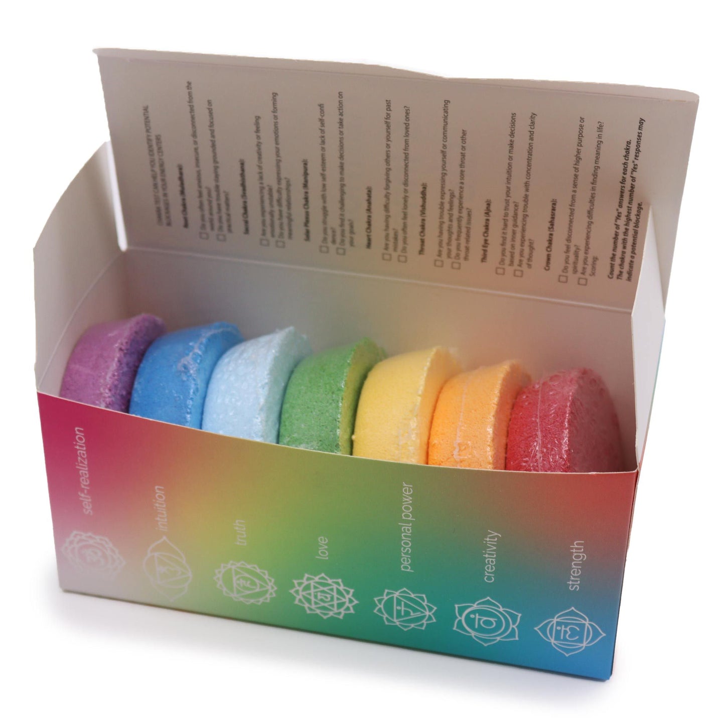 Chakra Bath Fizz Gift Box | 7 Chakra Bath Fizzers | Essential Oils | Handmade UK | New