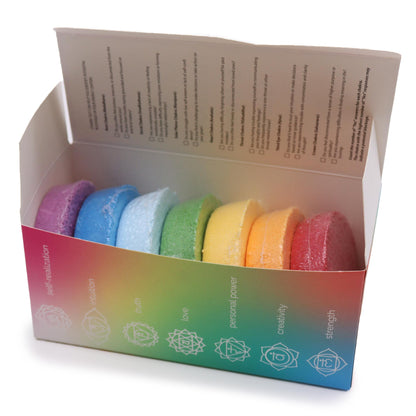 Chakra Bath Fizz Gift Box | 7 Chakra Bath Fizzers | Essential Oils | Handmade UK | New