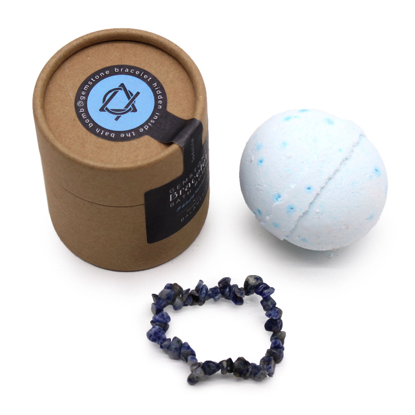 Sodalite Gem Bracelet Bath Bomb | Sandalwood | Handcrafted | Vegan | New