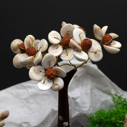 Gomati Chakra Circle Stone Tree with Rudraksha | Medium | 45 Stones | 14x10cm | New