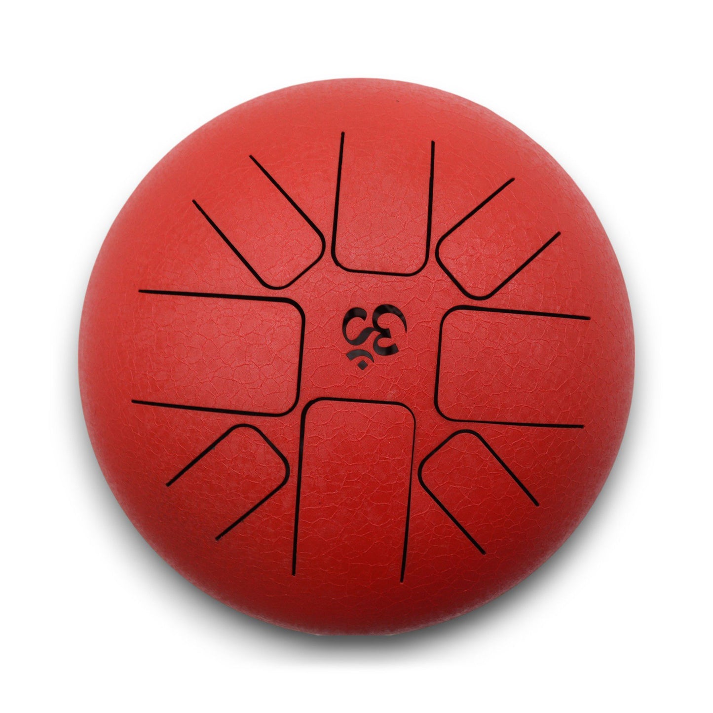 Om Red Steel Tongue Drum | 8-Tone Hapi Drum | 22x16cm | Tempered Steel | New