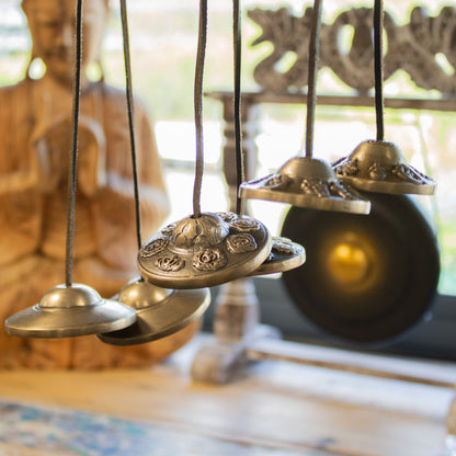 Premium Brass Tibetan Tingsha Bells | Traditional Plain | 7.5cm | 345g | New