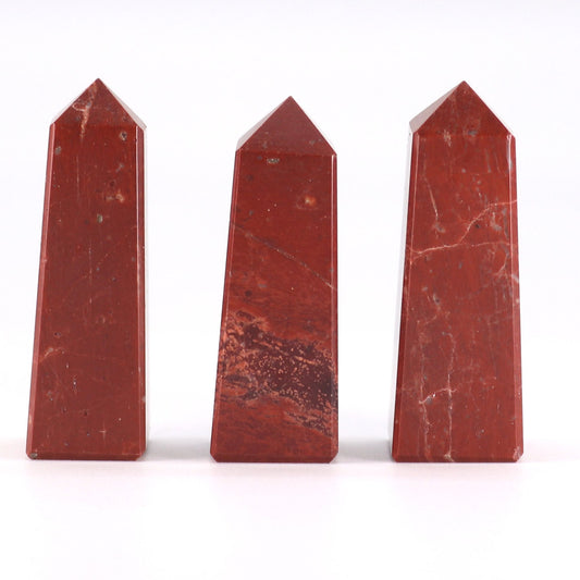 Red Jasper Gemstone Obelisk Point | Crystal Tower | approx 5cm | Natural Stone | New