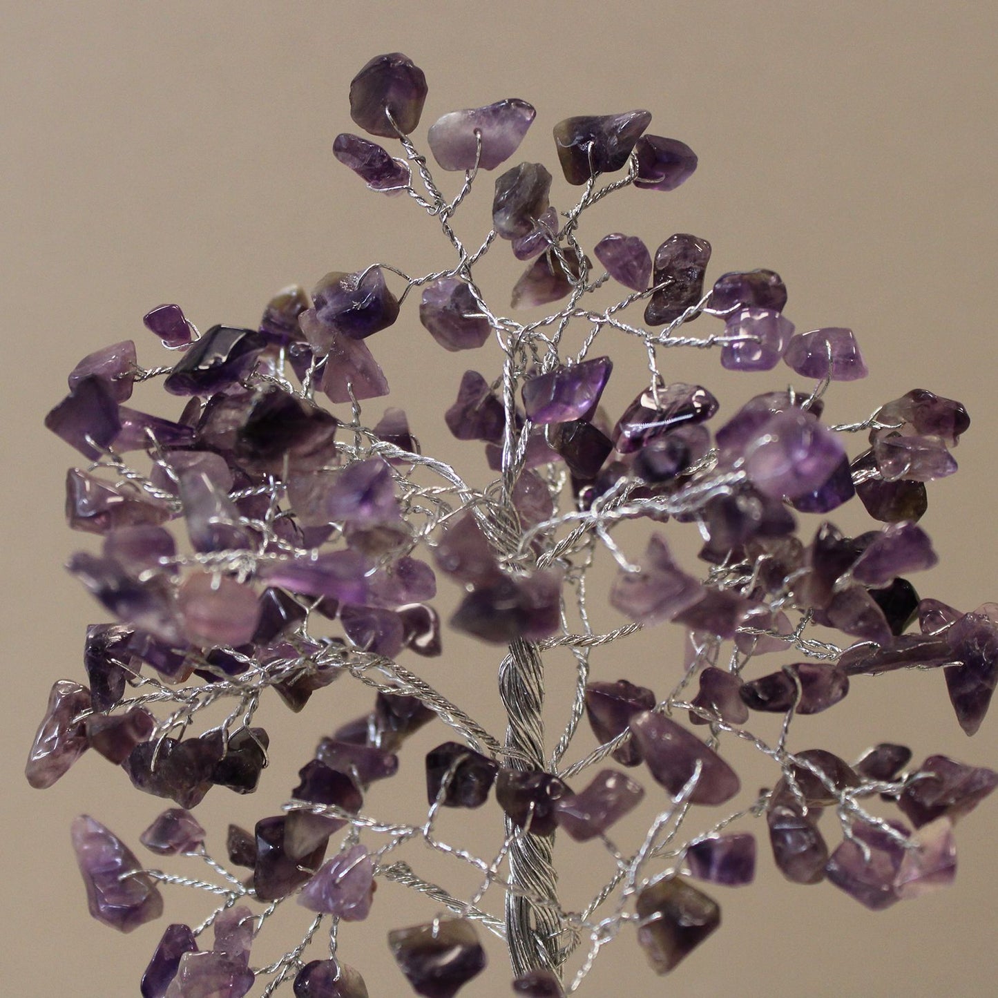 Amethyst Gemstone Tree with Orgonite Base | 160 Stones | 8x8x17cm | New