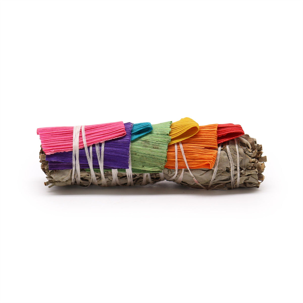 White Sage & 7 Corn Leaves Smudge Stick | Harvest Gift | Corn Husk Wrapped Bundle