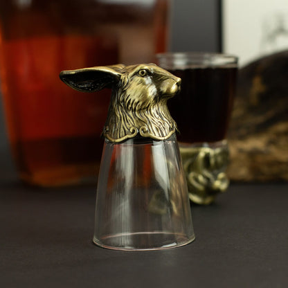 Bottom Up Shot Glass Gift Set of 12 | Forest & Mystical Creatures | 25ml | Antique Bronze | New