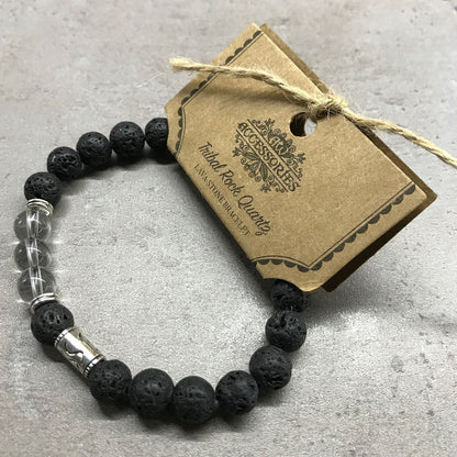 Gold Solar System Lava Stone Bracelet | Planet Beads | Essential Oil Diffuser Beads | Stretch Fit | Unisex