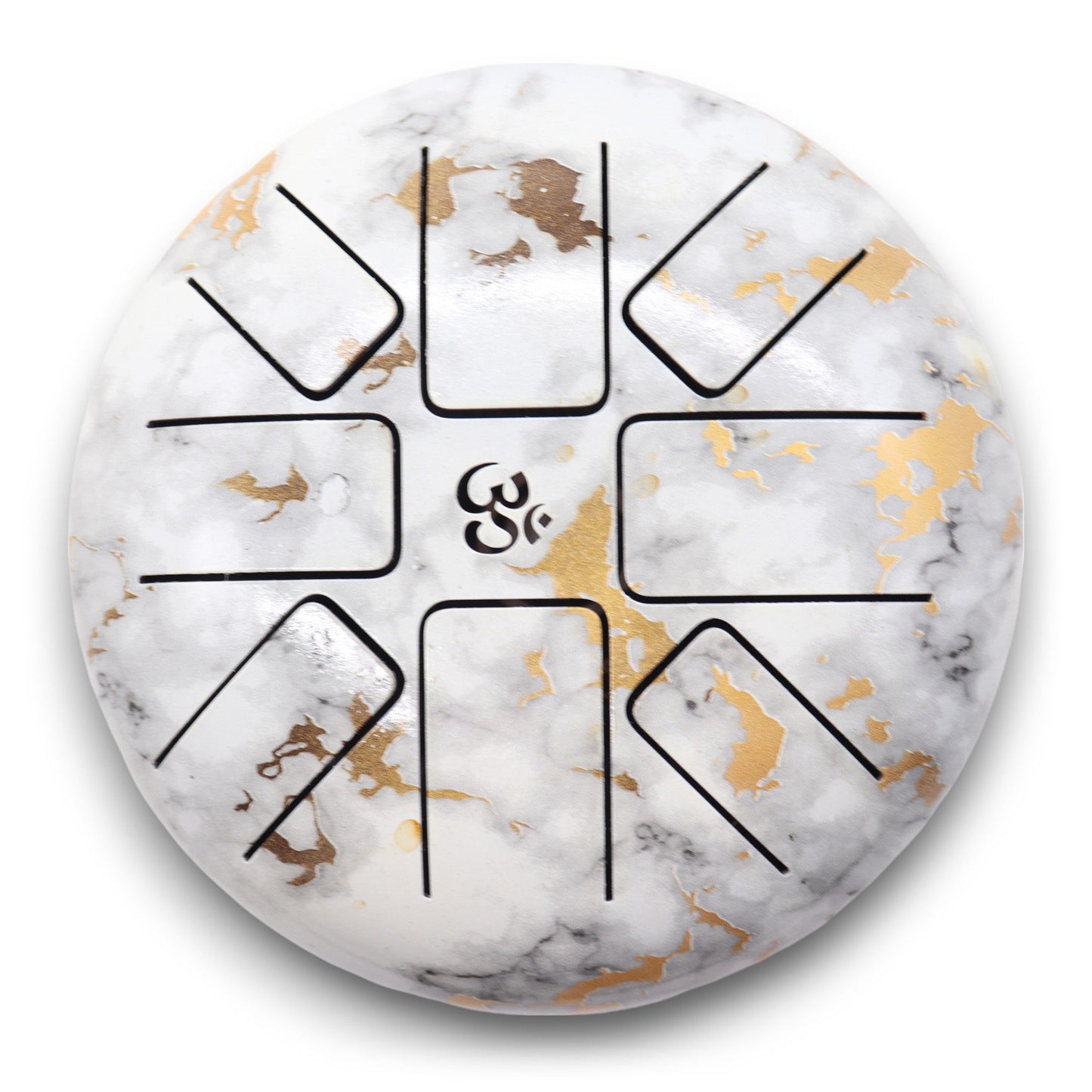 Marble Om Steel Tongue Drum | 8-Tone Hapi Drum | 18cm | Tempered Steel | New