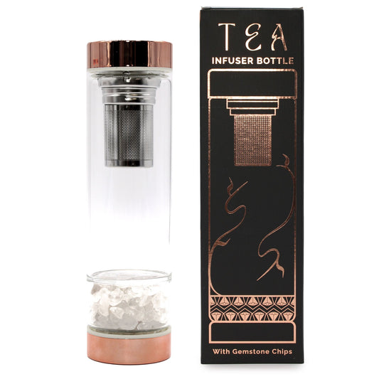 Rock Quartz Crystal Tea Infuser Bottle