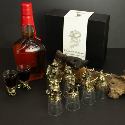 Forest & Mystical Creatures Glass Gift Set of 12 | 25ml | Novelty Barware | New