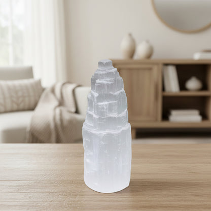 Natural Selenite Tower - 10 cm