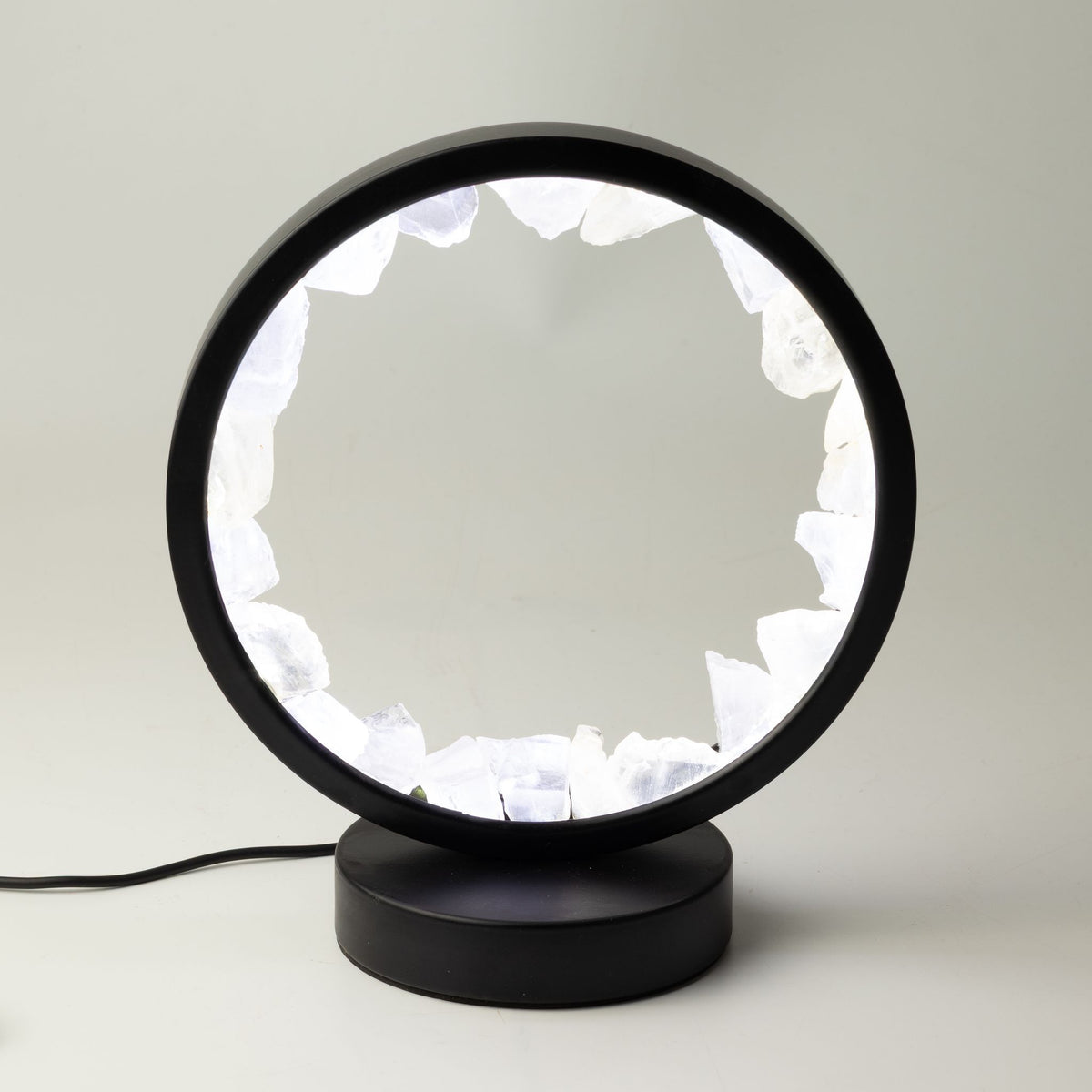 Zen Mind Clear Quartz Halo Lamp